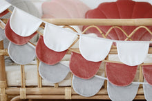 Load image into Gallery viewer, ‘White Pearl’ Velvet Garland with Half Moons