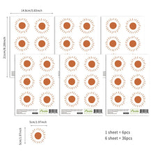 Load image into Gallery viewer, Wall Decal Pack (Rust Sun)