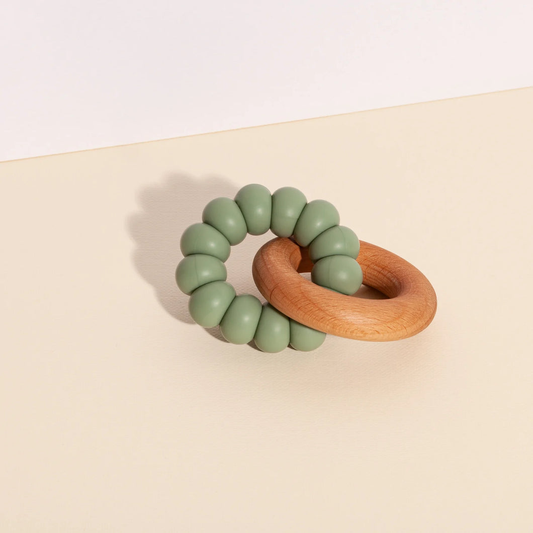 Beechwood Teether in Moss