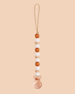 White & Oatmeal Remi Dummy Clip in Rose Gold